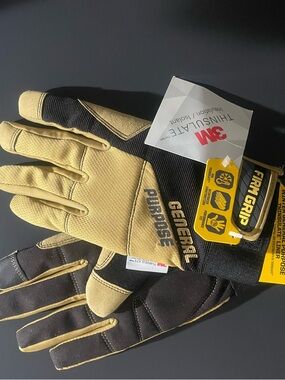 Firm Grip General Purpose Work Gloves in Tan and Black